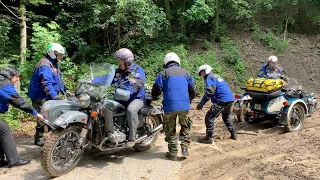 An adventure in the mud with our Ural sidecars