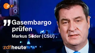 CSU-Chef Söder hält Gasembargo gegen Russland für denkbar | Maybrit Illner Spezial vom 06.03.2022