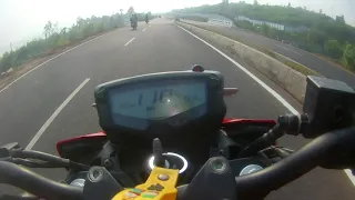 Apache RTR 160 4V Top speed and 85 to 0 kmph  breaking test