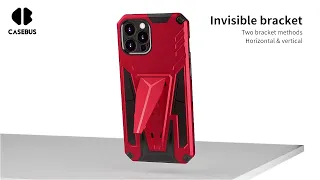 Casebus - Magnetic Car Mount Phone Case - with Hard PC Soft TPU Hybrid  Heavy Duty Kickstand Cover