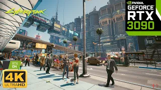 Cyberpunk 2077 Free Roam - Walking Around Night City 4K Ray Tracing : RTX 3090 MAX SETTINGS Gameplay