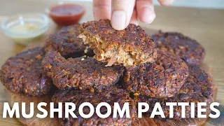 These mushroom patties are better than meat! Simple recipe (vegan)