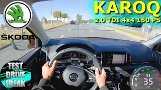 2022 Skoda Karoq 2.0 TDI 4x4 DSG Facelift 150 PS TOP SPEED AUTOBAHN DRIVE POV