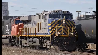 RAILREEL "BIG & BIGGER" CN VIA London Ontario March 26 2018