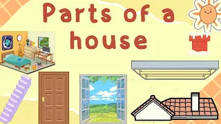 Parts of a House In English | House Parts Vocabulary for Kids | English Vocabulary for Kids #english