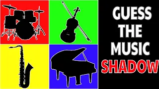 Guess the Musical Instruments from Their Shadow 🎷 || Musical Instruments