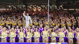 LSU golden band from Tigerland plays Hey fightin' Tigers before Florida State Game