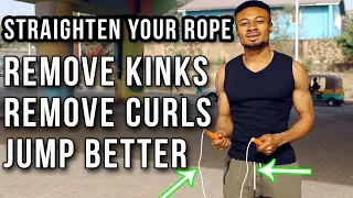 How to Straighten your jump rope | Remove kinks & curls and stop TANGLES!