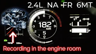 【Engine room sound】(ZD8) new BRZ (GR86) 6MT , acceleration test. 【ASMR】Japan specification.