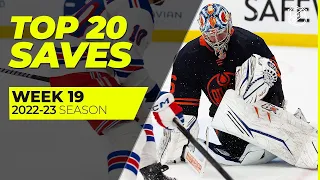 Топ-20 сэйвов 19-й недели сезона 2022-23 / The Best NHL Saves from Week 19