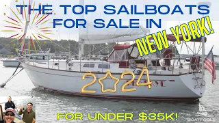 BoatFools TOP Sailboats for Sale in New York Under $35k! Start off 2024 with one of these beauties!