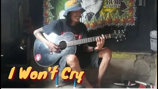 I won't cry - Ronnie Davis Acoustic Cover (Rainy Jam the noisy room Session)