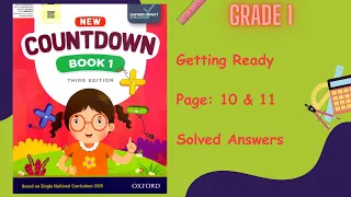 Oxford Countdown Book Class:1 Maths Getting Ready  (Page: 9 & 10)Explain in an easy way.