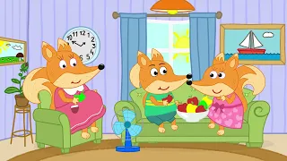 Fox Family Let's Play Funny Challenge in Watermelon Pool - Cartoon for kids #1660