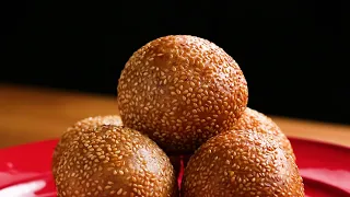 Chinese Fried Sesame Balls • Tasty