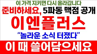 이엔플러스 "준비하세요, 5파동 맥점 공개" 이 때 쓸어담으세요! 리튬 하이드로리튬 이엔플러스 포스코케미칼 금양주가 주식시황 종목추천 추천주 급등주