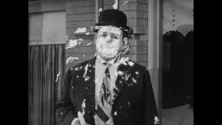 Laurel and Hardy. The first and greatest pie fight in the movies from The Battle Of The Century 1928