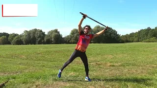 Ćwiczenia z kijami nordic walking. Aleksander Wilanowski.