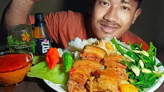 Eating spicy pork belly curry || two king chilli || Northeast India.