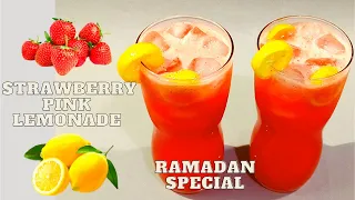 Strawberry Pink Lemonade | Refreshing summer drink (Ramadan Special) #Shorts | #Tasteinkitchen