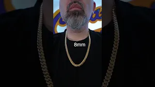 The 3 PERFECT Size Miami Cuban Link Chain For Daily Wear// Side By Side Comparison
