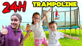 24H dans UN TRAMPOLINE - FOLIE - PLEUR - PRANK  - MUSIQUE feat PINK LILY