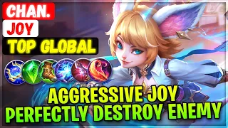 Aggressive Joy Perfectly Destroy Enemy [ Top Global Joy ] Chan. - Mobile Legends Emblem And Build