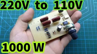 220V to 110V without transformer | Adjust AC voltage