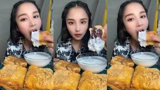 ASMR MUKBANG Fried bread and yogurt EATING SHOW|소리좋은 러가지 음식 먹방 모음이 팅쇼 리얼 사운드|大食い