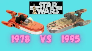 VINTAGE KENNER STAR WARS LAND SPEEDER vs POTF2 LAND SPEEDER