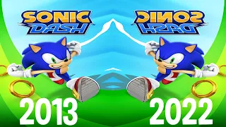 Sonic Dash 2013 vs Sonic Dash 2022 - Sonic's Evolution Run Gameplay