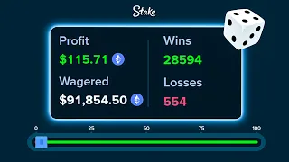 Best DICE WAGERING Strategy ON STAKE! ($90,000.00+ WAGERED) (2023)