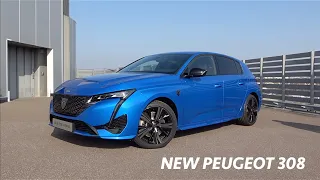 Peugeot 308 GT 2022 - FIRST look | Exterior - Interior (Vertigo Blue), NEW Logo!