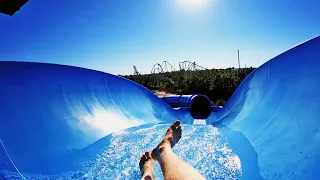 Blue Whanau Way Water Slide Aquatica Orlando [4K POV]