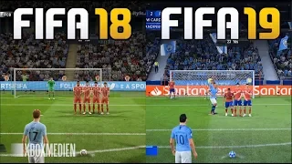 FIFA 19 vs FIFA 18 Gameplay Comparison (Xbox One, PC, PS4)