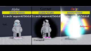 Alpha Sans/Corrupt Judge/Alpha Judge Showcase.Undertale Multiversal Calamity 2 (Roblox)