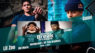 BBOY LIL ZOO BBOY SUNNI VS BBOY KID MARIO BBOY SAMUKA(NORDIC BREAK LEAGUE 2022)