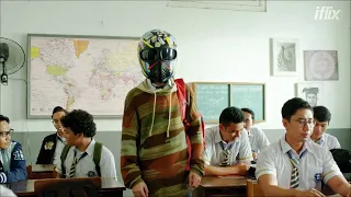 【Full version】Boy so handsome he had to wear a helmet to school#movie #film #comedy