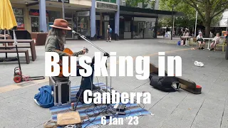 Busking in Canberra, the capital of Australia - What’s with the bird?!