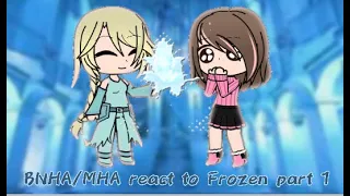 BNHA/MHA react to Frozen part 1 (/2?)