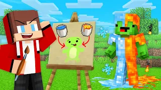 JJ use DRAWING MOD to Prank Mikey With ICE and FIRE Armor in Minecraft (Maizen)