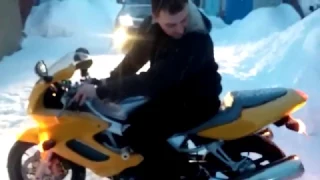 15 01 2017! Зимний прогрев HONDA VTR1000F 2000года!!