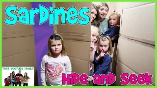 SARDiNES Hide and Seek In Huge Box Fort Maze! Ft. Shot Of The Yeagers / That YouTub3 Family Channel