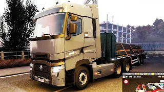 Transportation of square pipes of 24 tons & RENAULT TRUCKS T 520hp