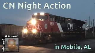 [6V][4k] CN Night Action in Mobile, AL 03/09/2019 ©mbmars01
