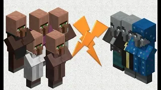 Villagers vs Illagers - Minecraft Mob Battle