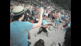 Sunday, January, 10 2016 7:01 pm little beach Maui sunset drum circle torch dancer party