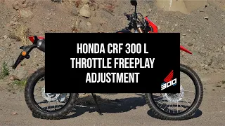Honda CRF 300 Throttle freeplay adjustment