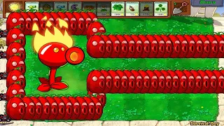 Plants vs Zombies Hack | 1 GatlingPea FIRE vs Gargantuar vs Dr.Zomboss