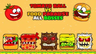 RED BALL 4: TOMATO BALL VS FOOD PARADISE ALL BOSSES ALL LEVELS (15,30,45,60,75) WALKTHROUGH GAMEPLAY